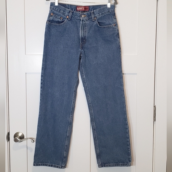 Levi's 550's Relaxed Fit Mid-Rise Blue Jeans 30 X 30 Medium Wash EUC - Picture 3 of 15